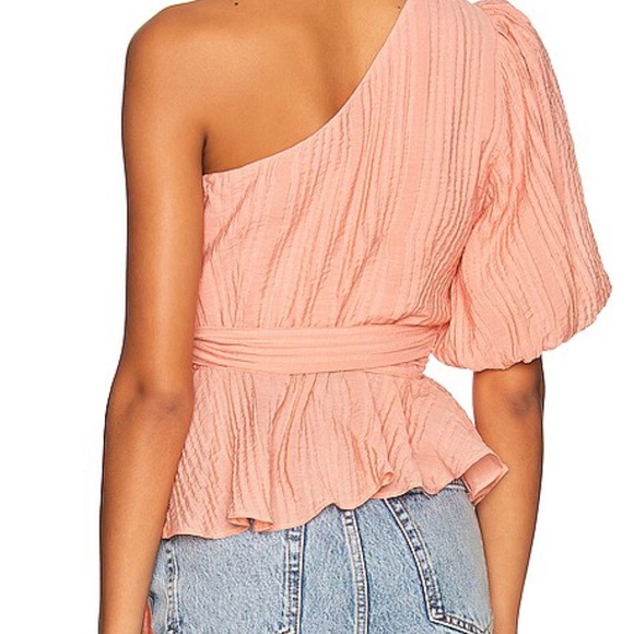 NWT MINKPINK Women’s Vera One Shoulder Top in Rose Size S - Picture 2 of 6